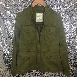 AnF Dark Olive Green Military Style Jacket